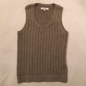 Loft Cable Knit Sleeveless Sweater